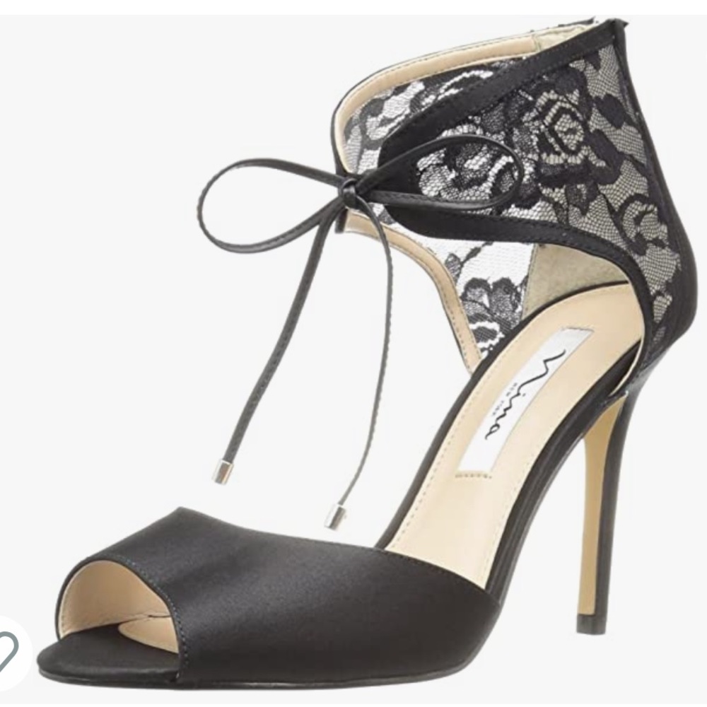 NINA Malini lace peep toe pump BNIB